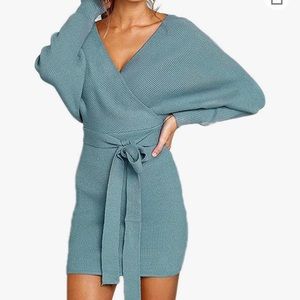 Ohvera Women's 2 Piece Outfits Spaghetti Strap Bodycon Midi Dress Long Cardigan